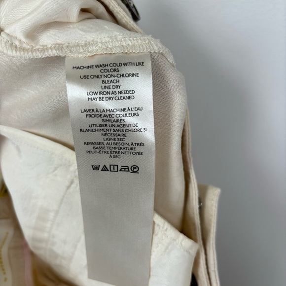 Maeve by Anthropologie High Rise Cream Linen Blend Long Shorts Size 2 NWT - Picture 4 of 5